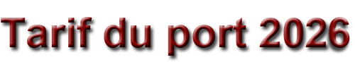 Tarif du port 2026