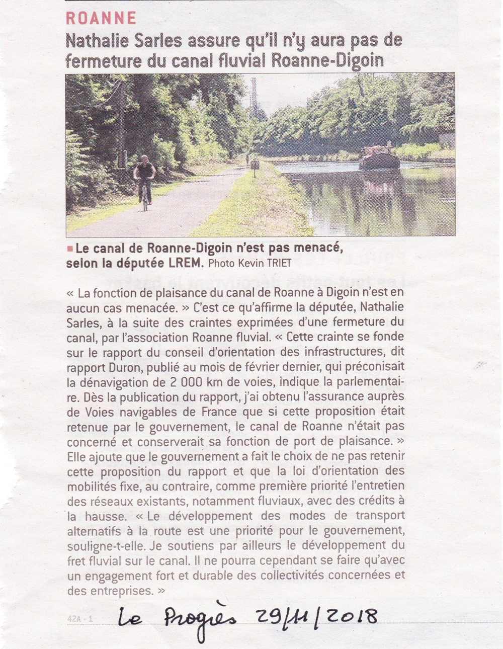 article du 29 novembre 2018 sur la conférence de presse du 28 novembre 2018
