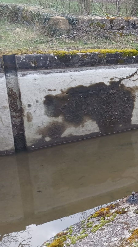 Avant la pose du batardeau au pont de la Teyssonne